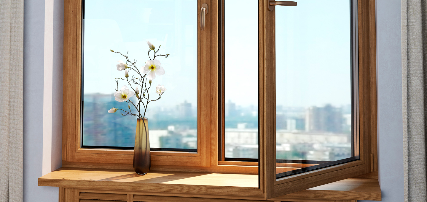 Деревянные окна из лиственницы от производителя Mizantin