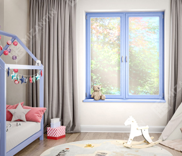 Деревянные окна в спальню