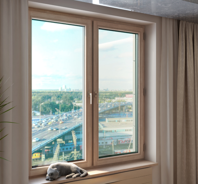 Тихие деревянные окна для квартиры