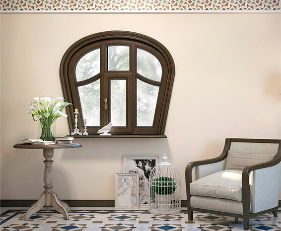 Деревянные окна нестандартной формы