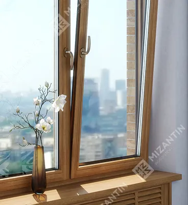 Деревянные окна из лиственницы для квартиры