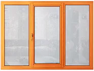 Трехстворчатое окно из лиственницы IV-78