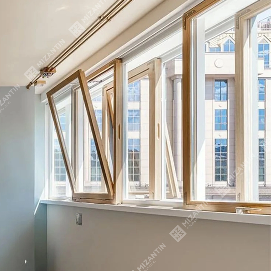 Деревянные окна в архитектуре конструктивизма. Производство - MIZANTIN.