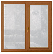 Двухстворчатое окно из дуба IV-78