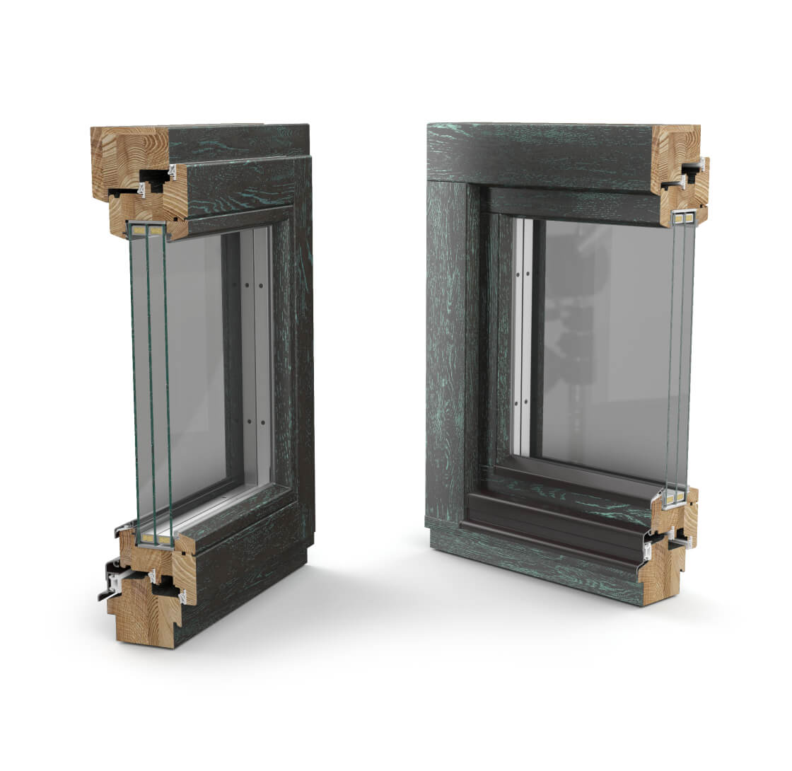 Деревянные окна Design Moderno