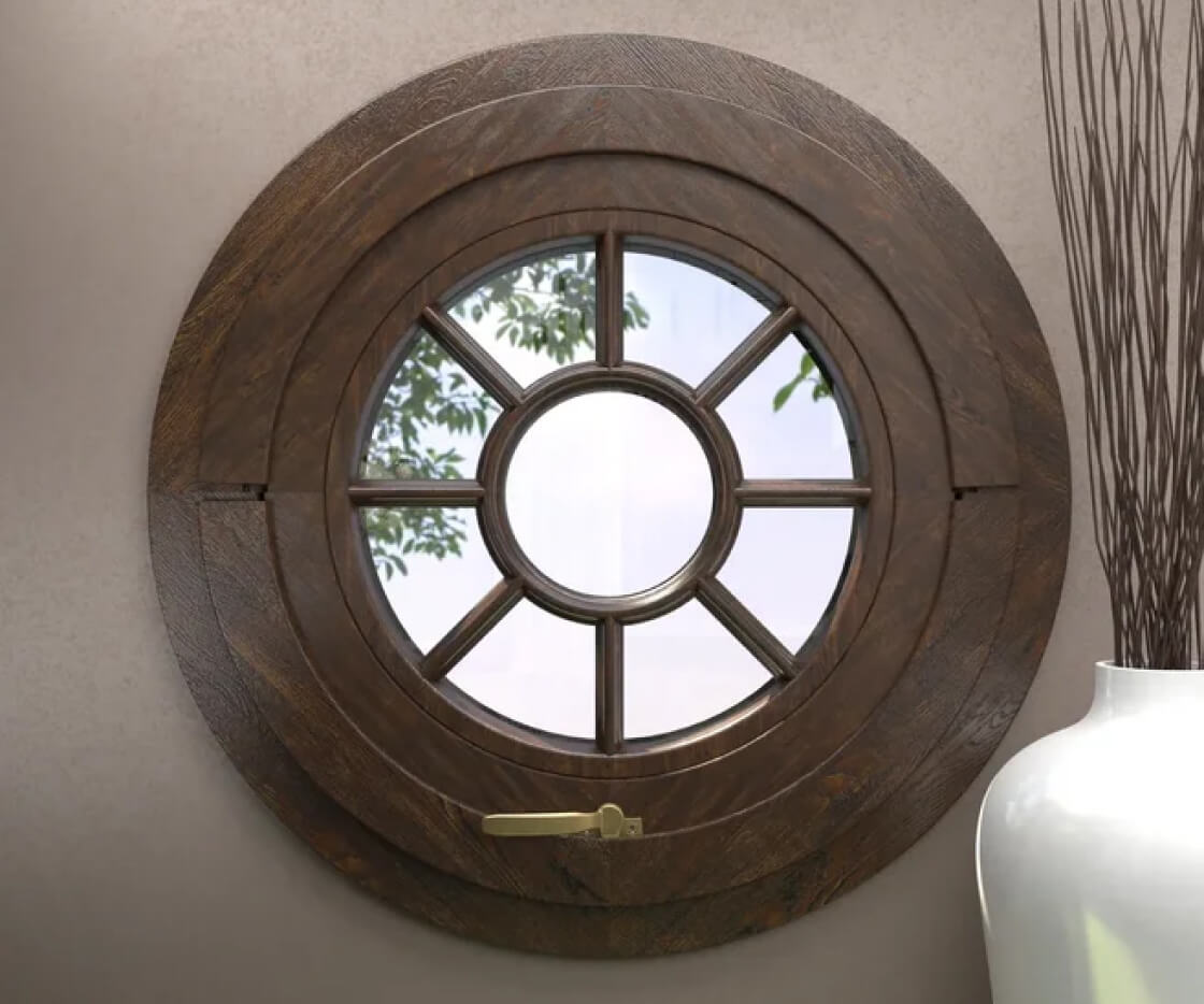 Круглое деревянное окно Mizantin